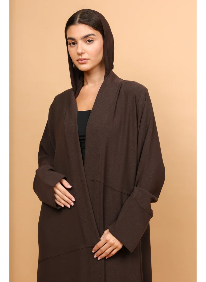 Ikkxa  Sovereign Bronze-Brown Abaya for Women | Best Price UAE